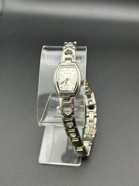 Paul Jardin Womens Watch Heart Link Bracelet Dainty Silver Tonneau Working